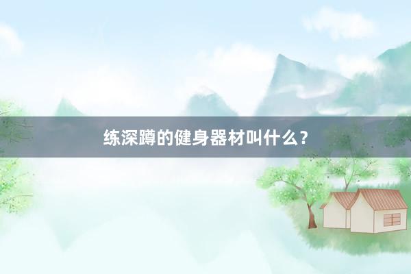 练深蹲的健身器材叫什么?